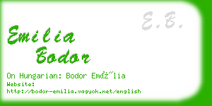 emilia bodor business card
